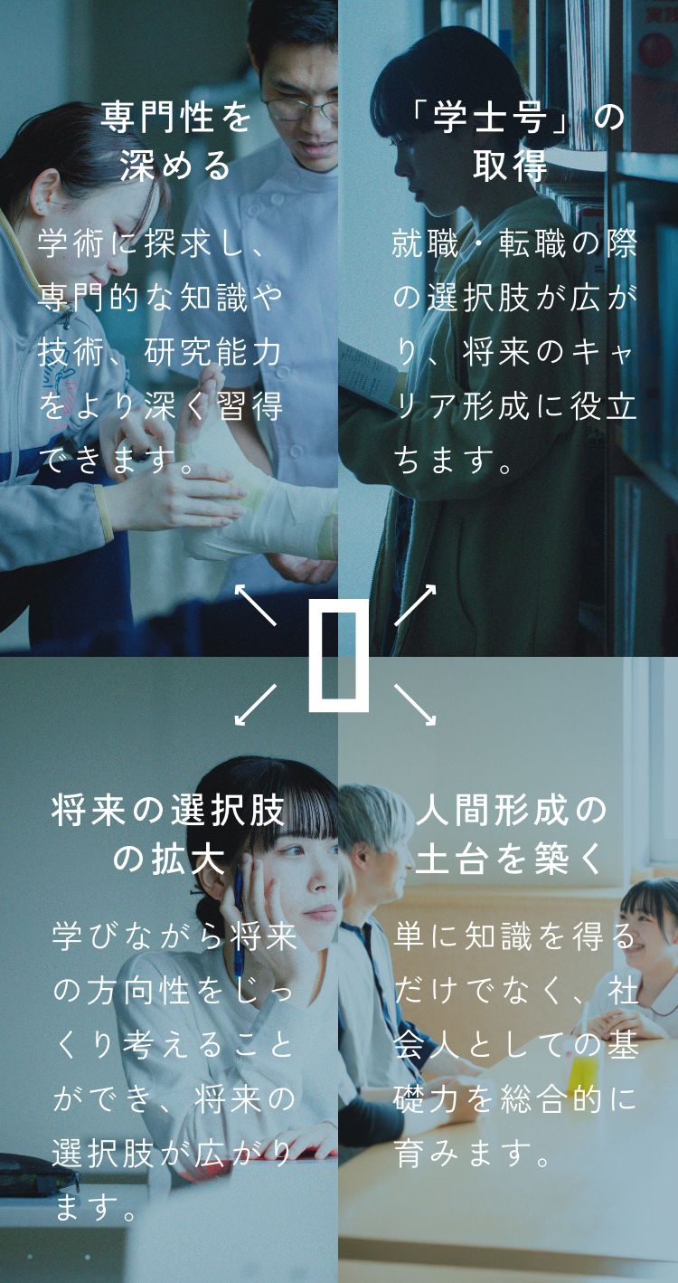 ４年制大学で学ぶ意味イメージ